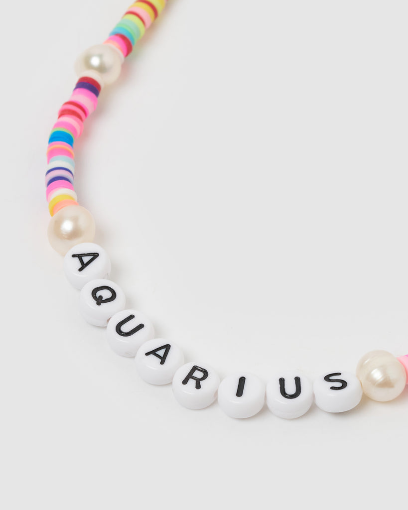Miz Casa & Co Aquarius Star Sign Necklace Multi