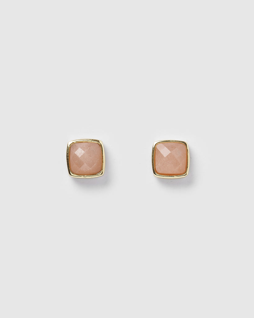 Miz Casa & Co Horizon Stud Earrings Coral