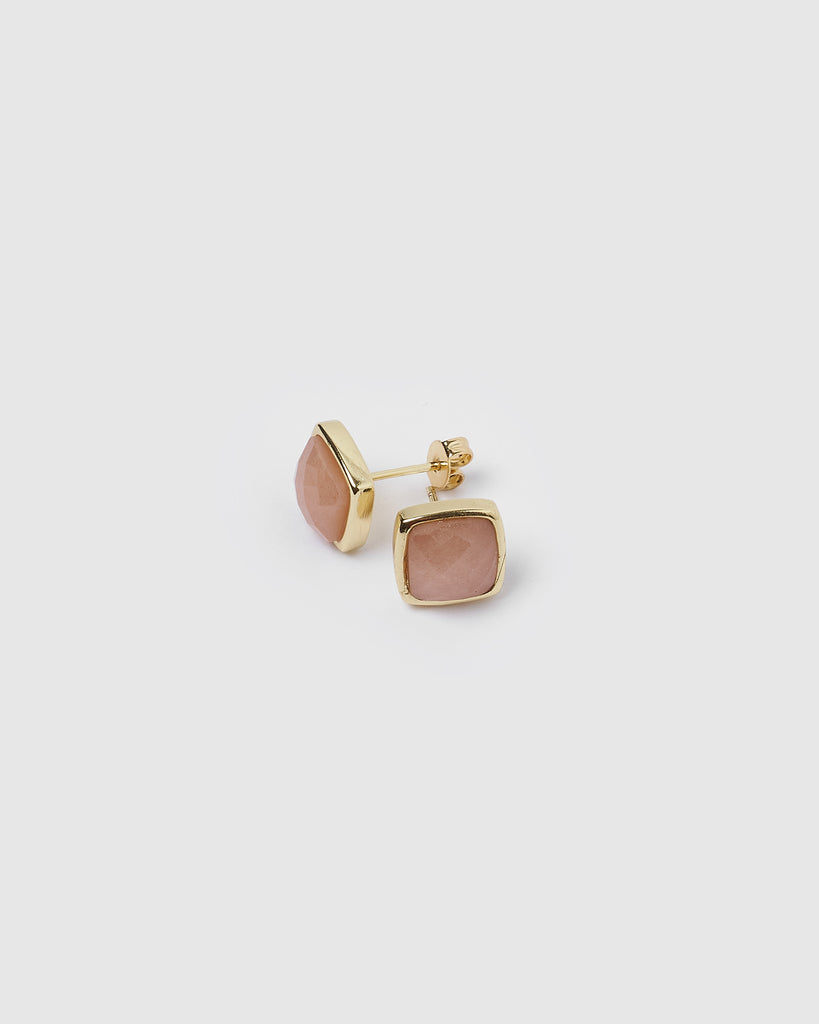 Miz Casa & Co Horizon Stud Earrings Coral
