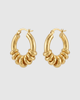 Miz Casa & Co Liana Hoop Earrings Gold