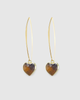 Miz Casa & Co Hazel Heart Hook Earrings Tigers Eye