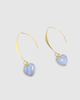 Miz Casa & Co Hazel Heart Hook Earrings Moonstone