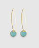 Miz Casa & Co Hazel Heart Hook Earrings Jade