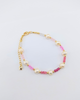 Miz Casa & Co Crystal Beaded Bracelet Stack Pink Multi Pearl