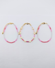 Miz Casa & Co Crystal Beaded Bracelet Stack Pink Multi Pearl