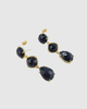 Miz Casa & Co Paloma Earrings Black Quartz Gold