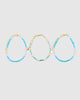Miz Casa & Co Crystal Beaded Bracelet Stack Light Blue Multi Pearl