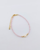 Miz Casa & Co Crystal Beaded Bracelet Stack Pink Single Pearl