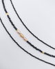 Miz Casa & Co Crystal Beaded Bracelet Stack Black Multi Pearl