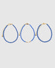 Miz Casa & Co Crystal Beaded Bracelet Stack Navy Single Pearl