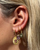 Miz Casa & Co Luciana Huggie Earrings Gold Pink