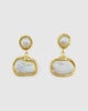 Miz Casa & Co Meira Earrings in Gold Pearl