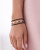 Miz Casa & Co Crystal Beaded Bracelet Stack Navy Multi Pearl