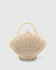 Miz Casa & Co Shell Clutch Woven Bag Natural