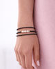 Miz Casa & Co Crystal Beaded Bracelet Stack Black Multi Pearl