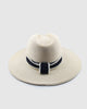 Miz Casa & Co Eleanor Foldable Weave Sun Hat White