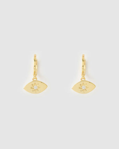 Miz Casa & Co Rose Earring Labrodite Gold