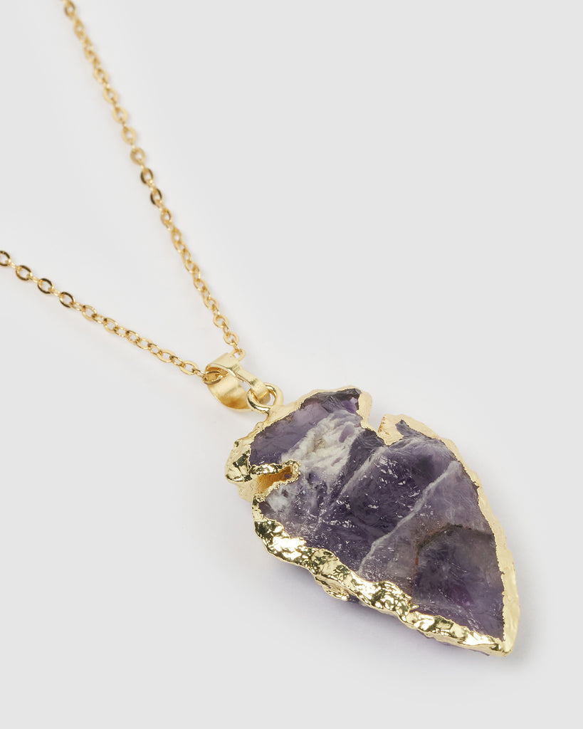 Miz Casa & Co Atlas Stone Necklace Amethyst