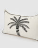 Miz Casa & Co Rectangle Palm Pillow Case Black