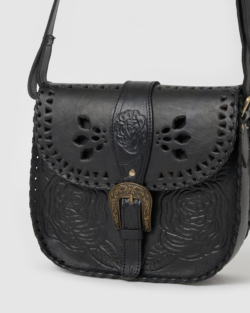 Miz Casa & Co Sage Crossbody Bag Black
