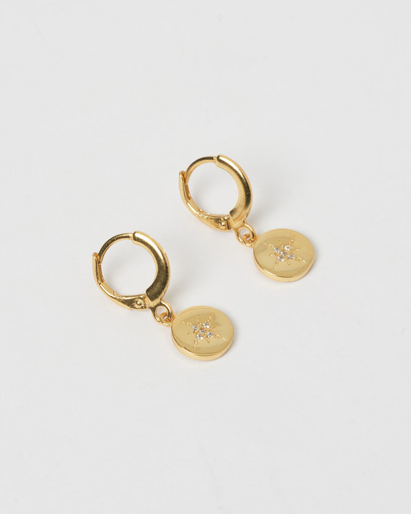 Miz Casa & Co Marlie Huggie Earrings Gold