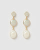 Miz Casa & Co Sydney Earrings Gold Pearl