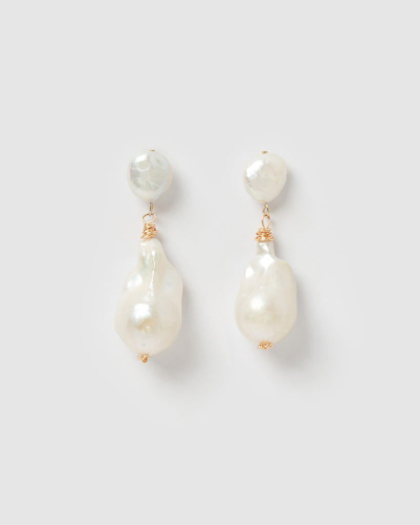 Miz Casa & Co Ariel Earrings Gold Pearl