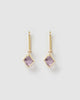 Miz Casa & Co Sia Hoop Earrings Gold Amethyst