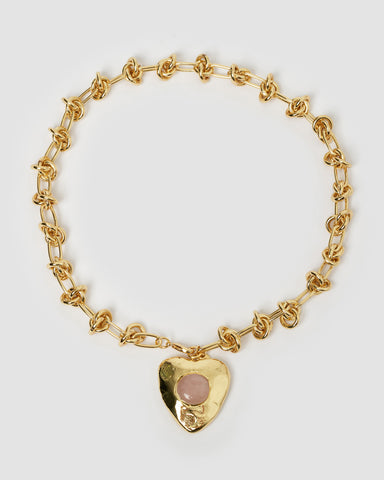 Miz Casa & Co Forever After Necklace Gold Pearl