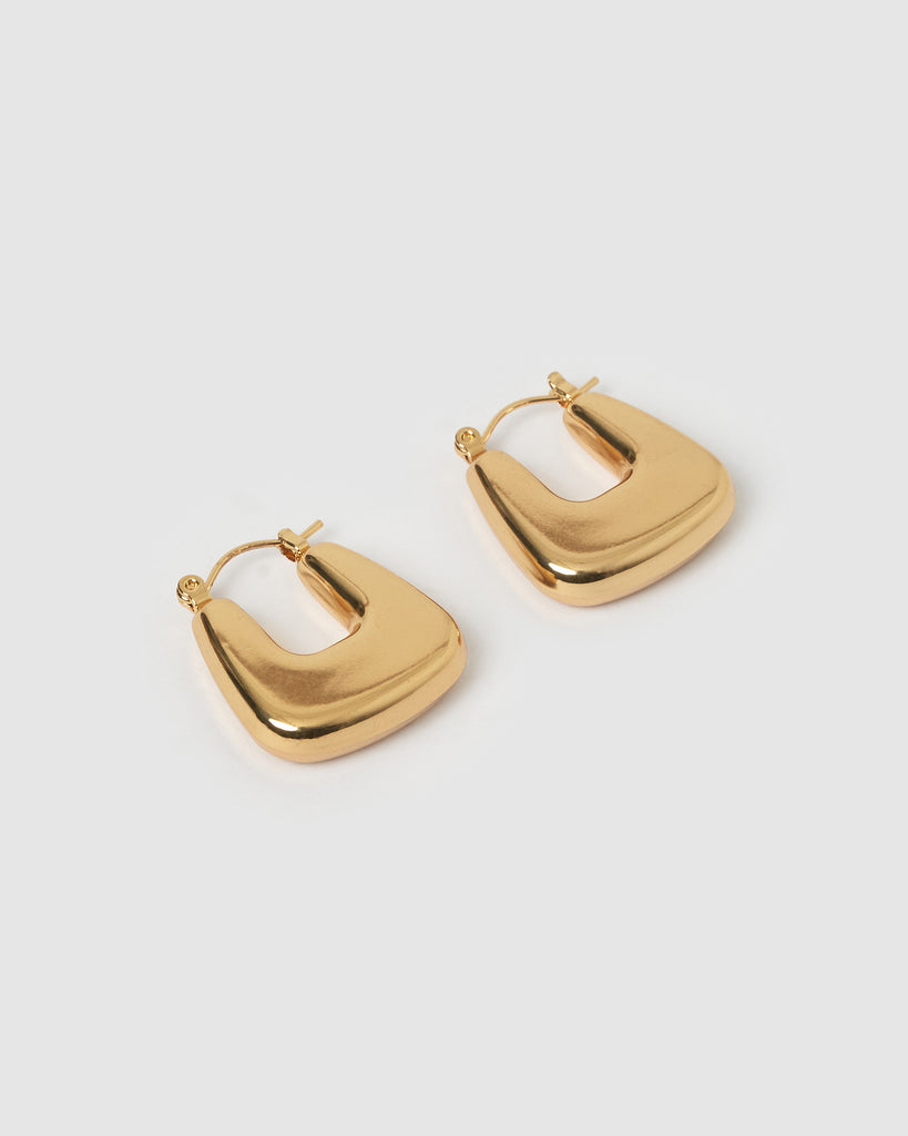 Miz Casa & Co Stella Hoop Earrings Gold