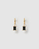 Miz Casa & Co Lilith Huggie Earrings Gold Black