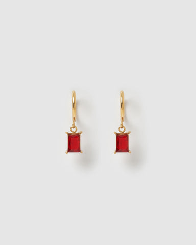 Miz Casa & Co Sea Petal Earrings Magenta Gold