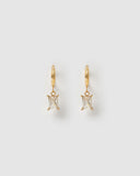 Miz Casa & Co Lilith Huggie Earrings Gold Clear