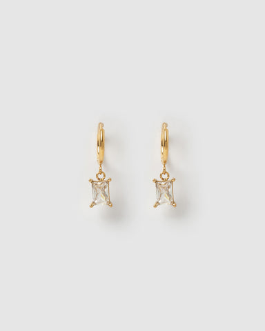 Miz Casa & Co Wanderer Earrings Gold Rose Quartz