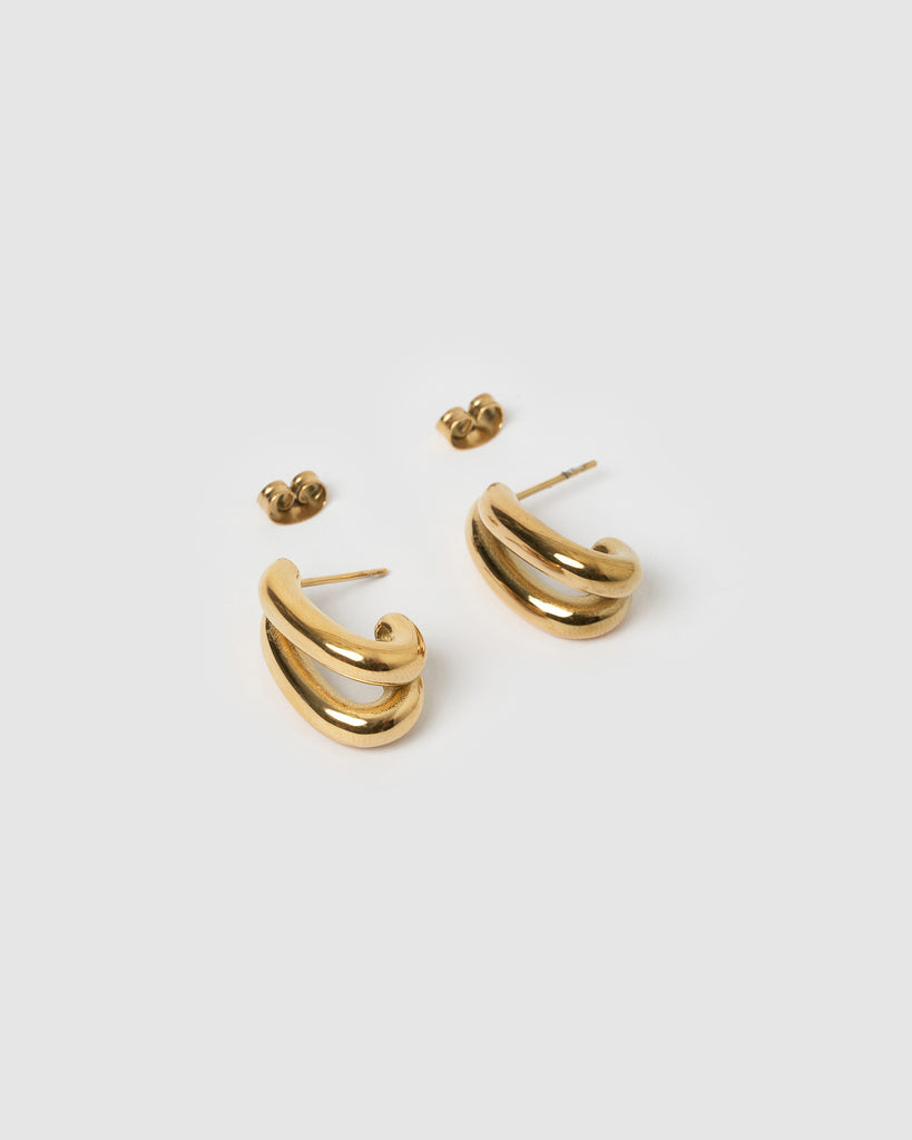 Miz Casa & Co Jessica Hoop Earrings Gold