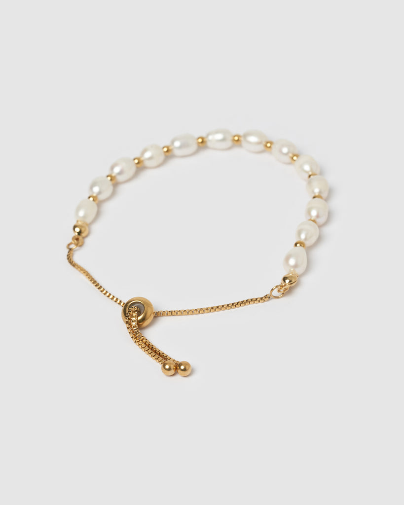 Miz Casa & Co Chloe Pearl Bracelet Gold