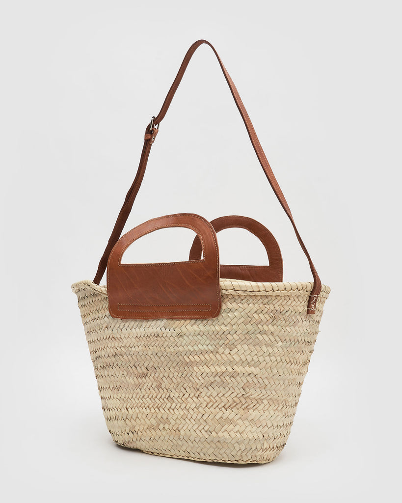 Miz Casa & Co Bree Brown Basket Bag Brown