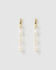 Miz Casa Dewdrop Pearl Huggie Earrings