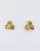 Miz Casa & Co Briallen Earrings Multi Green Gemstone
