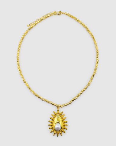 Miz Casa & Co Ophelia Earrings in Smokey Quartz Pearl