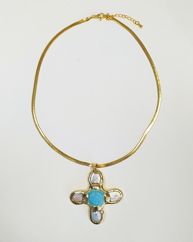 Miz Casa & Co Flora Necklace White