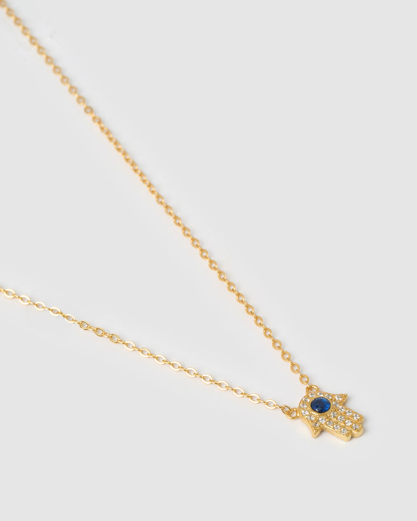 Miz Casa & Co Hamsa Pendant Necklace Gold