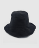 Miz Casa & Co Ella Foldable Raffia Weave Sun Hat Black