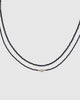 Miz Casa & Co Crystal Beaded Necklace Stack Black Multi