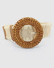 Miz Casa & Co Patterned White Rattan Woven Belt