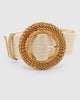 Miz Casa & Co White Rattan Woven Belt