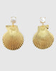 Miz Casa & Co Asterelle Shell Earrings Gold