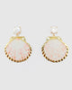 Miz Casa & Co Sereia Shell Earrings White Pink