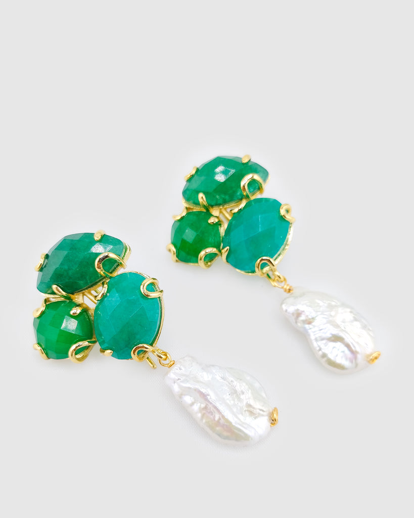 Miz Casa & Co Ophelia Earrings in Adventurine Pearl