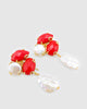 Miz Casa & Co Ophelia Earrings in Red Pearl